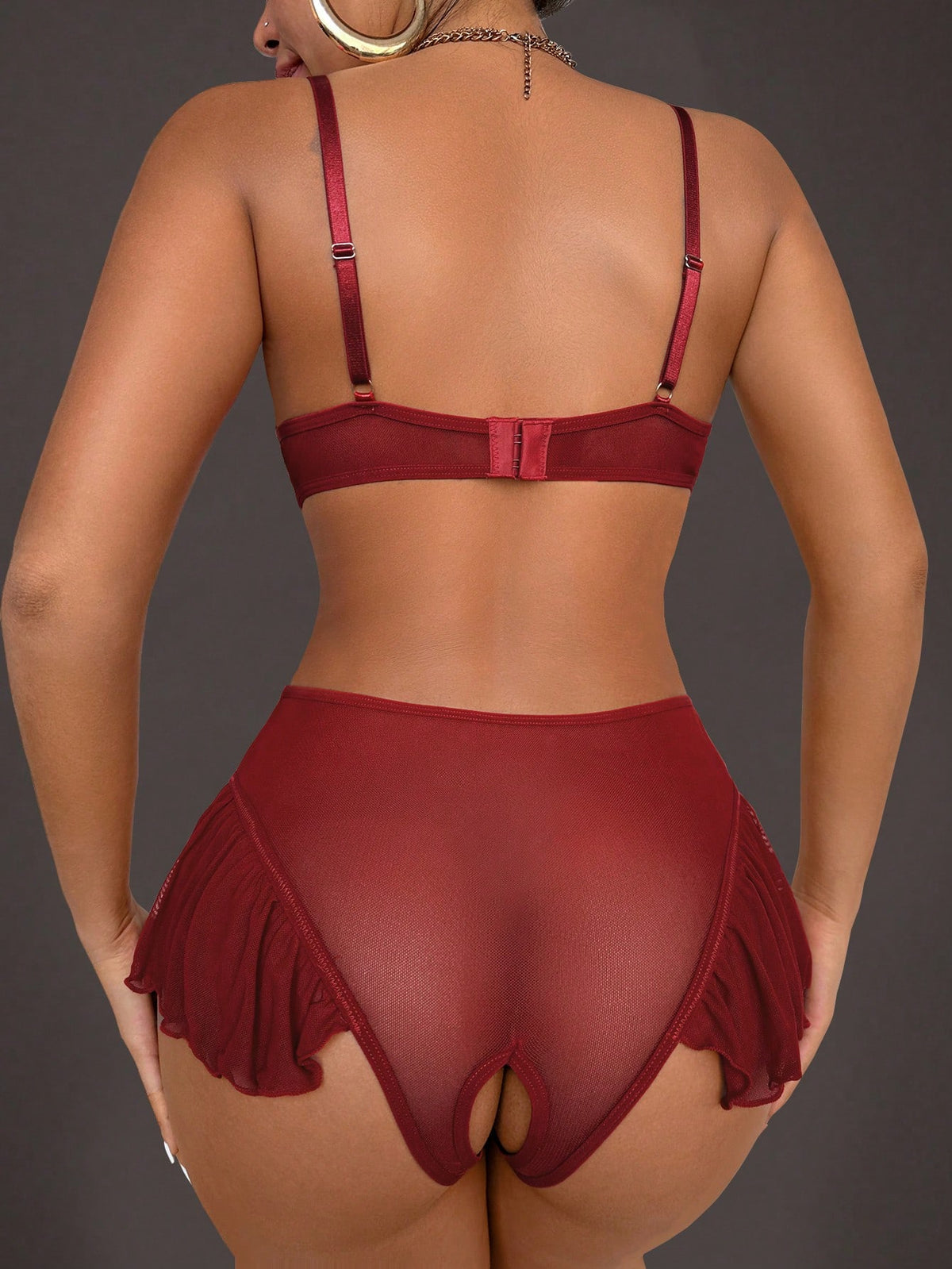 Body Renda Bojo Aro Com Babados